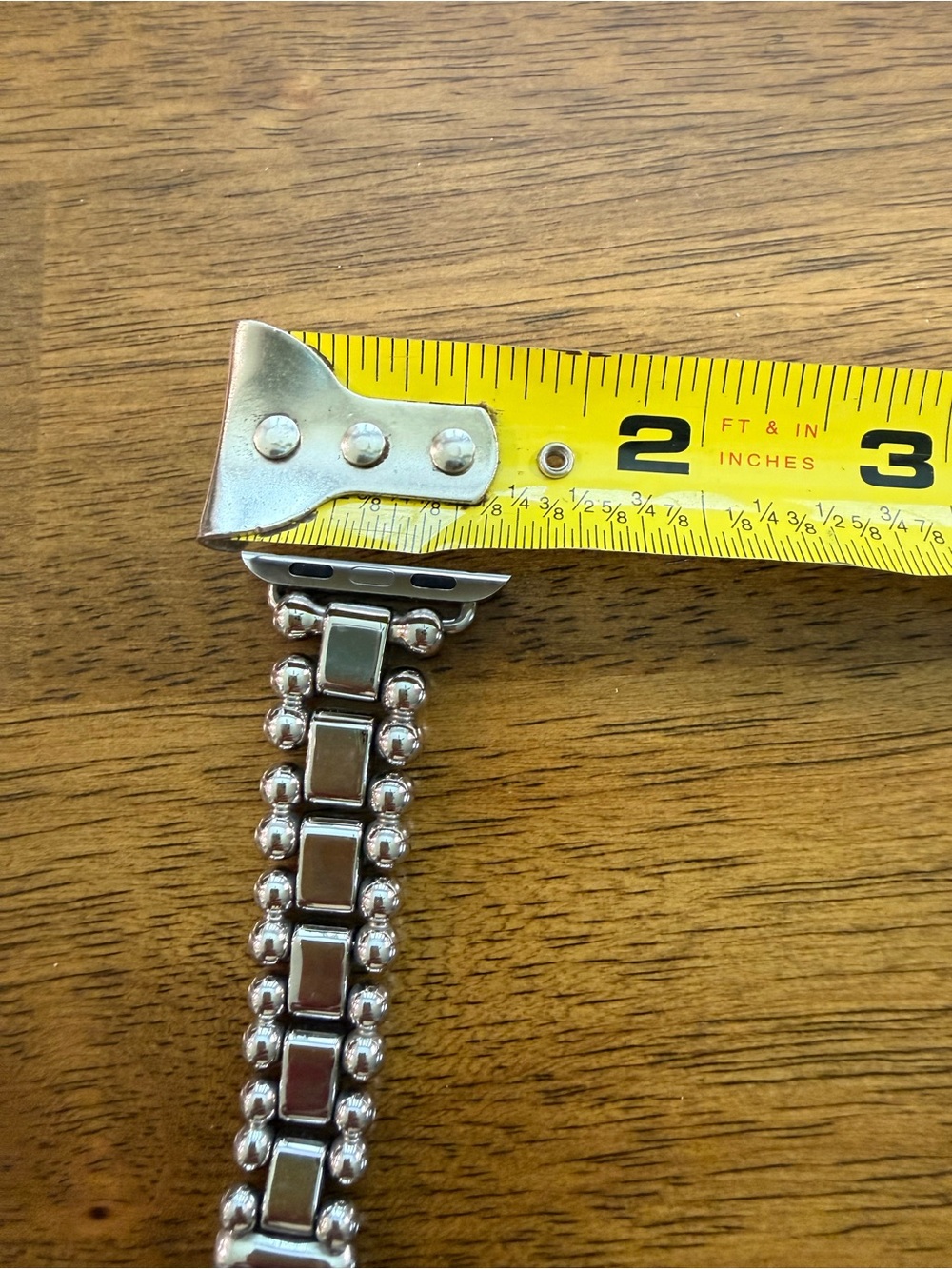 Lagos Caviar Apple Watch Band in stainless steel. - Picture 5 of 6